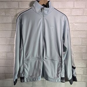 Wilson Athletic Jacket Light Blue & Gray Full Zip Pockets Tennis Track Women's L
